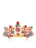 Dolce & Gabbana Floral And Crystal-embellished Tiara Headband