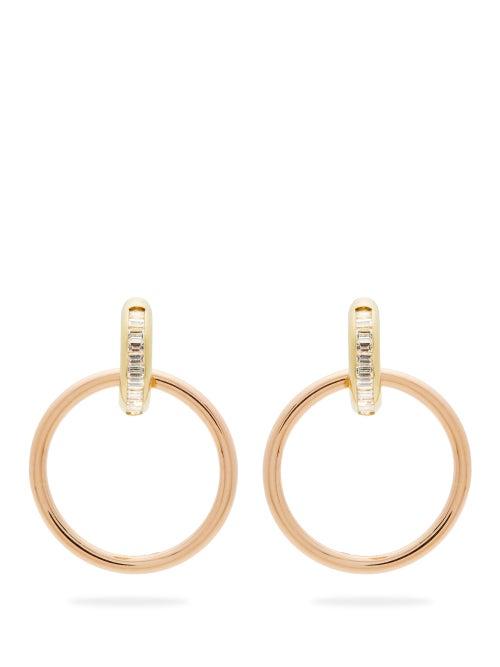 Matchesfashion.com Spinelli Kilcollin - Theano Diamond, 18kt Gold & Rose Gold Earrings - Womens - Gold