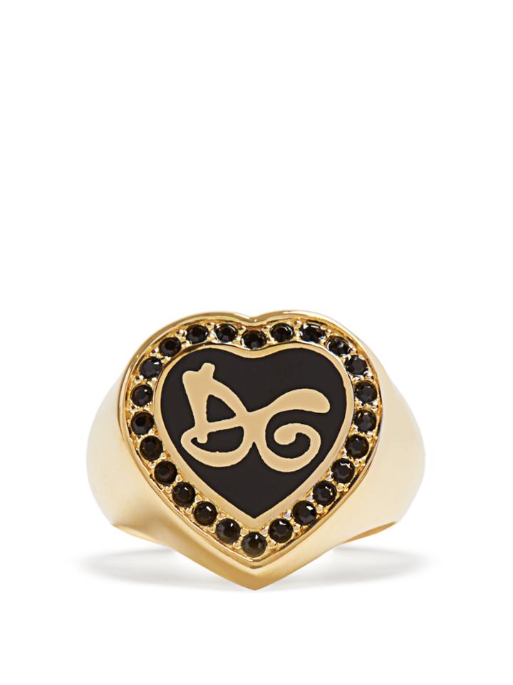 Dolce & Gabbana Logo-embellished Heart Ring