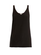 Saint Laurent Scoop-neck Silk Crepe De Chine Cami Top