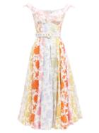 Zimmermann - Pleated Floral-print Poplin Midi Dress - Womens - Multi