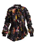 Preen By Thornton Bregazzi Sidone Silk-devor Blouse