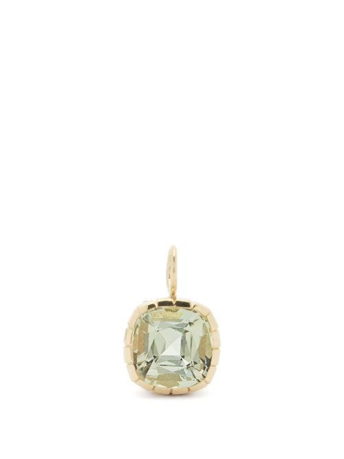 Matchesfashion.com Retrouvai - Tourmaline & 14kt Gold Charm - Womens - Yellow Gold