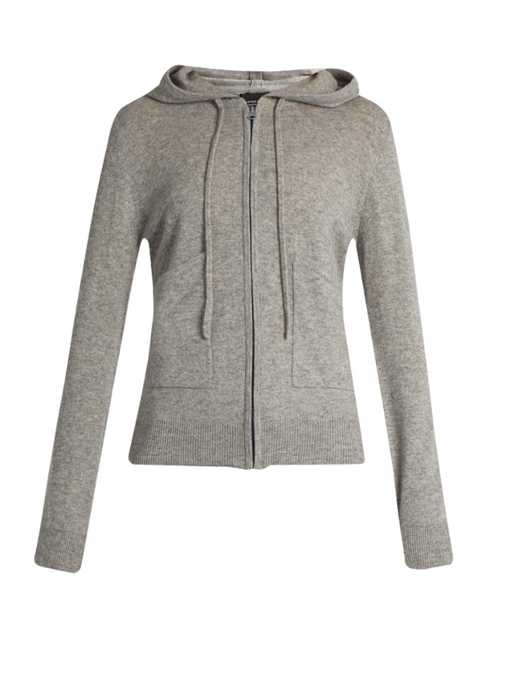 Pepper & Mayne Zip-through Hooded Cashmere Sweater