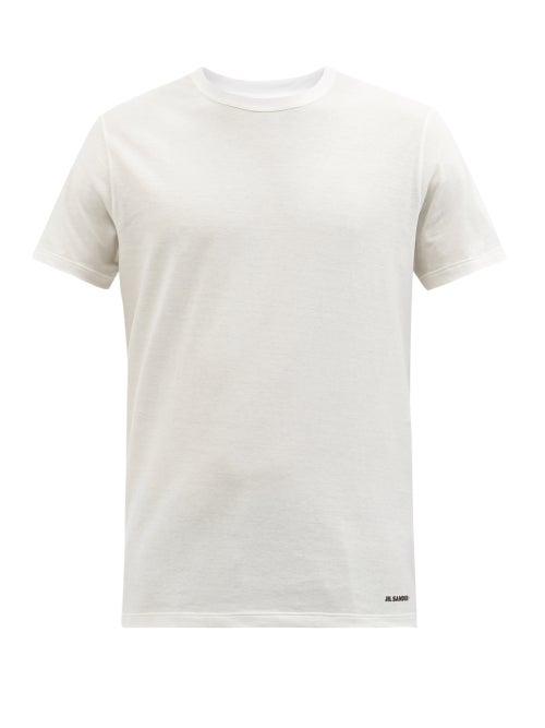 Jil Sander - Logo-print Cotton-jersey T-shirt - Mens - White