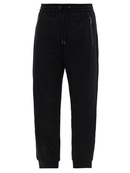 Matchesfashion.com Giorgio Armani - Mesh Track Pants - Mens - Black