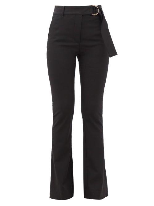 Acne Studios - Pemilia Stretch-twill Flared Trousers - Womens - Black