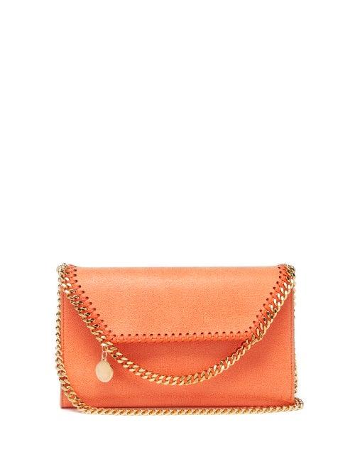 Stella Mccartney - Falabella Mini Faux Leather Cross-body Bag - Womens - Orange