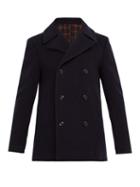 Matchesfashion.com Altea - Double Breasted Wool Blend Peacoat - Mens - Navy