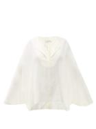 Matchesfashion.com La Collection - Drew V-neck Wool-muslin Blouse - Womens - Cream White