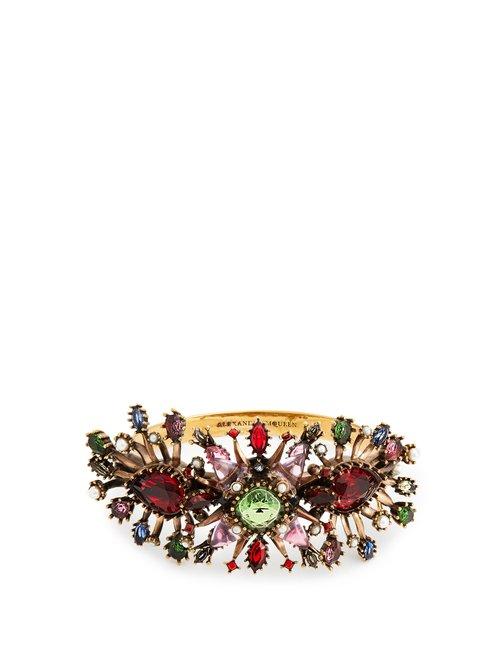 Matchesfashion.com Alexander Mcqueen - Rose Embellished Cuff - Womens - Multi