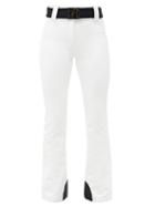Matchesfashion.com Goldbergh - Pippa Belted Slim-fit Soft-shell Ski Trousers - Womens - White