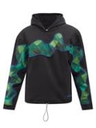 Ahluwalia - Upcycled-patchwork Jersey Hooded Sweatshirt - Mens - Black