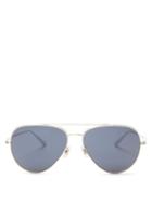 Matchesfashion.com The Row - X Oliver Peoples Casse Aviator Titanium Sunglasses - Womens - Silver