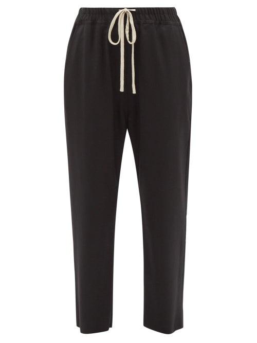 Nili Lotan - Aida Cropped Wool-blend Twill Trousers - Womens - Black