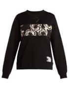 Matchesfashion.com Prada - Hibiscus Appliqu Sweatshirt - Womens - Black Multi