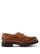 Grenson - Dempsey Leather Derby Shoes - Mens - Brown