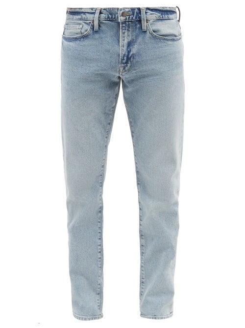 Mens Rtw Frame - L'homme Stonewashed Slim-leg Jeans - Mens - Blue
