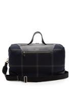Matchesfashion.com Paul Smith - Windowpane Check Leather Trimmed Holdall - Mens - Blue
