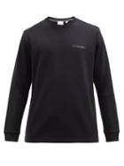 Burberry - Maddux Logo-patch Cotton Long-sleeve T-shirt - Mens - Black