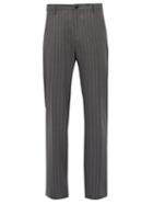 Matchesfashion.com Versace - Pinstriped Tailored Wool Trousers - Mens - Grey