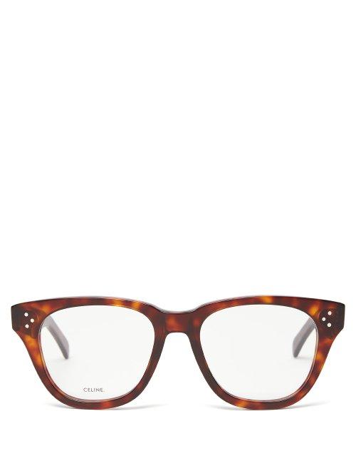 Matchesfashion.com Celine Eyewear - D Frame Tortoiseshell Effect Acetate Glasses - Womens - Tortoiseshell