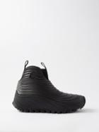 Moncler - Acqua Wave-pattern Rain Boots - Mens - Black