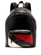 Matchesfashion.com Givenchy - Urban Striped Pocket Leather Backpack - Mens - Black Multi