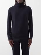 Zegna - Cashmere-blend Roll-neck Sweater - Mens - Navy