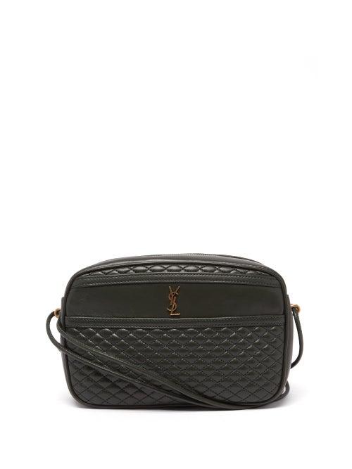 Saint Laurent - Victoire Quilted-leather Cross-body Bag - Womens - Dark Green