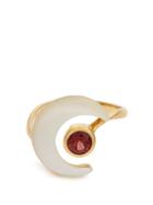 Matchesfashion.com Ara Vartanian - X Kate Moss Garnet, Mother Of Pearl & Gold Ring - Womens - White