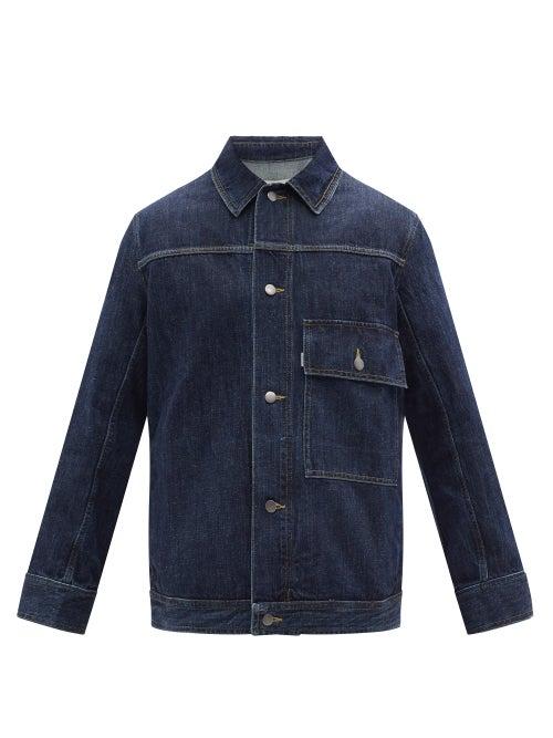 Matchesfashion.com Studio Nicholson - Lazar Back-pleat Denim Jacket - Mens - Indigo