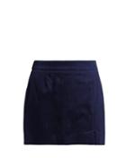 Matchesfashion.com Bella Freud - Alexa Cotton Corduroy Mini Skirt - Womens - Navy