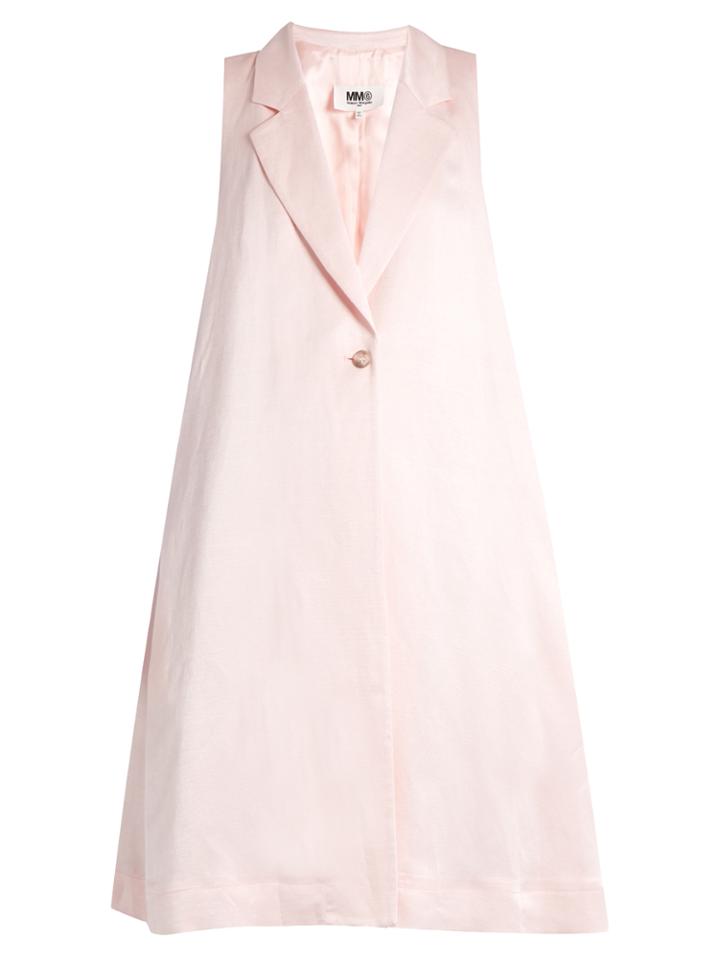 Mm6 By Maison Margiela Notch-lapel Linen-blend Canvas Gilet