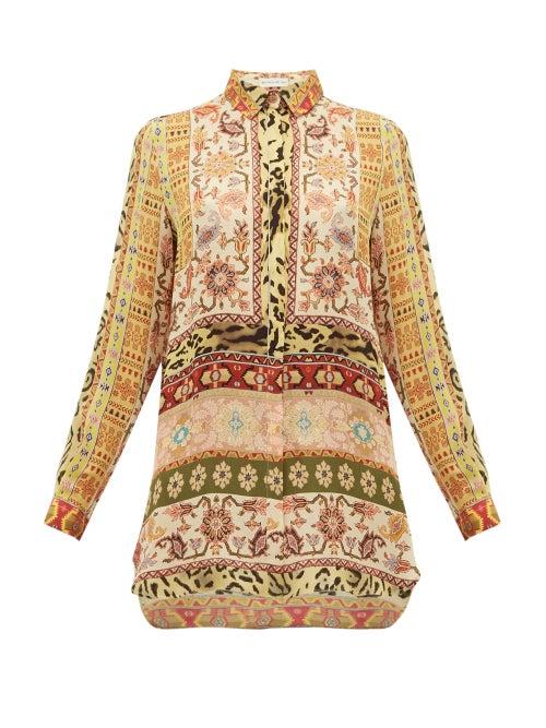 Matchesfashion.com Etro - Berkshire Printed Silk Blouse - Womens - Ivory Multi