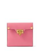 Valentino Garavani - Alcove Rockstud Grained-leather Wallet - Womens - Pink