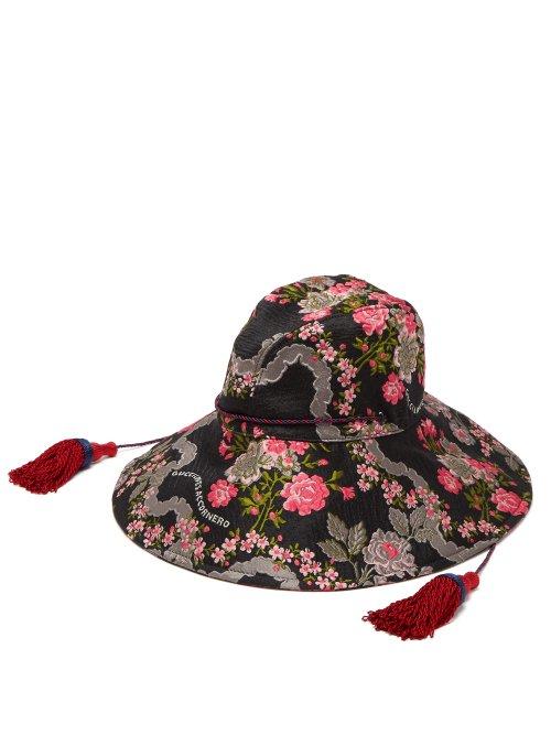 Matchesfashion.com Gucci - Floral Jacquard Bucket Hat - Womens - Black