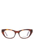 Matchesfashion.com Saint Laurent - Cat-eye Tortoiseshell Acetate Glasses - Womens - Tortoiseshell