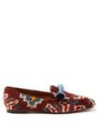 Aquazzura Ottoman Ikat-print Loafers