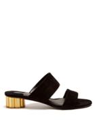 Salvatore Ferragamo Belluno Flower-heel Suede Sandals