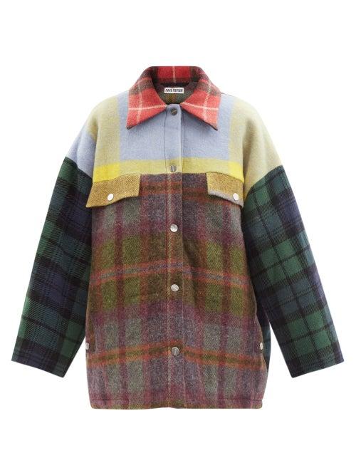 Rave Review - Dottie Tartan Upcycled-wool Jacket - Womens - Multi