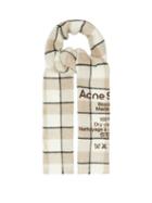 Acne Studios - Cassiar Narrow New Checked Wool Scarf - Womens - Cream Multi