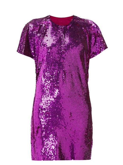 Matchesfashion.com Ashish - Cutout-back Sequinned Mini Dress - Womens - Pink