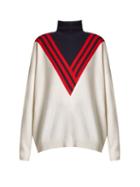 Matchesfashion.com Barrie - Halls Of Ivy Ski Roll Neck Knit Sweater - Womens - Ivory Multi