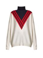 Matchesfashion.com Barrie - Halls Of Ivy Ski Roll Neck Knit Sweater - Womens - Ivory Multi