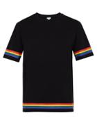 Matchesfashion.com Loewe - Rainbow Logo Print T Shirt - Mens - Black