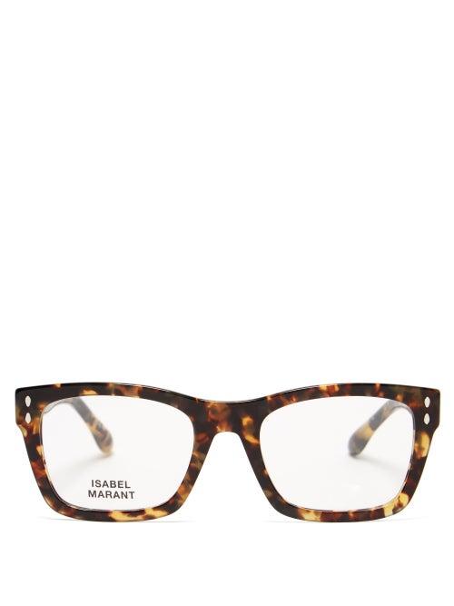 Matchesfashion.com Isabel Marant Eyewear - Trendy Rectangular Tortoiseshell-acetate Glasses - Womens - Tortoiseshell