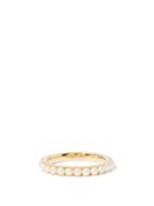 Matchesfashion.com Rosa De La Cruz - Eternity Pearl & 18kt Gold Ring - Womens - Pearl
