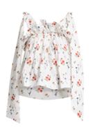 Teija Floral-print Ruffle Blouse