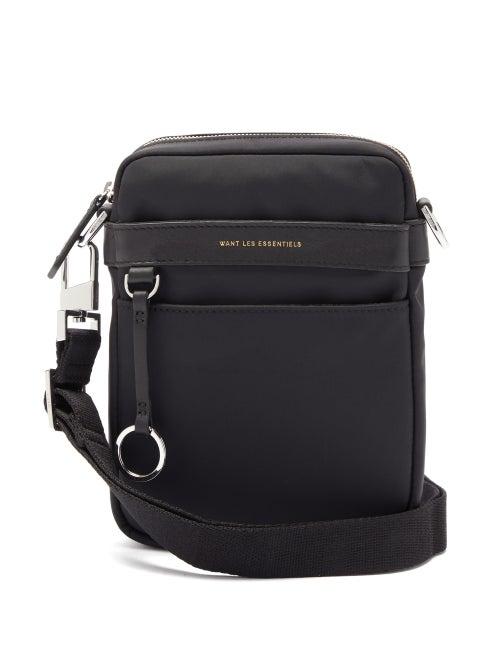 Matchesfashion.com Want Les Essentiels - Reagan Leather Trimmed Cross Body Bag - Mens - Black
